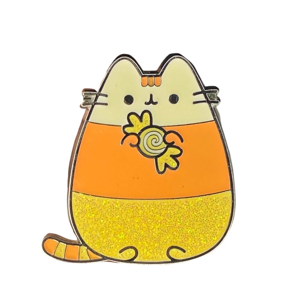1.5" Pusheen the Cat Candy Corn Halloween Enamel Collectible Pin